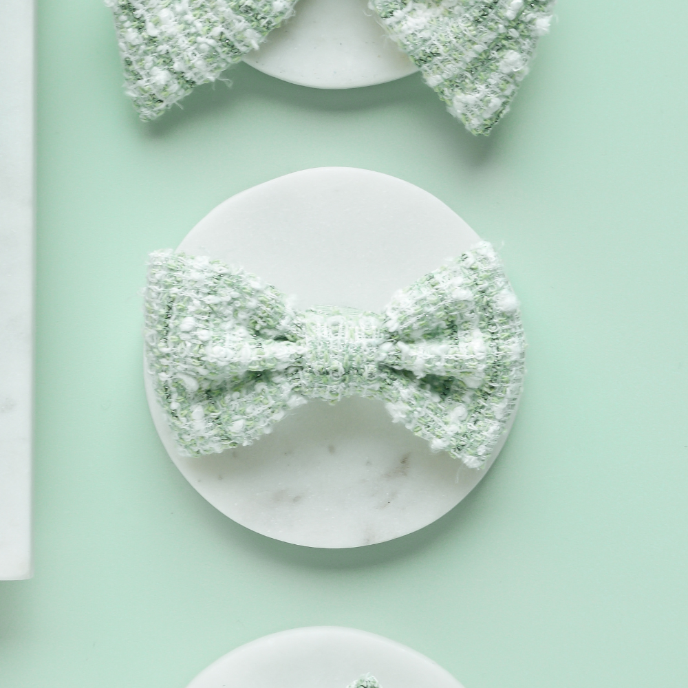 Nœud papillon - Tweed texturé matcha
