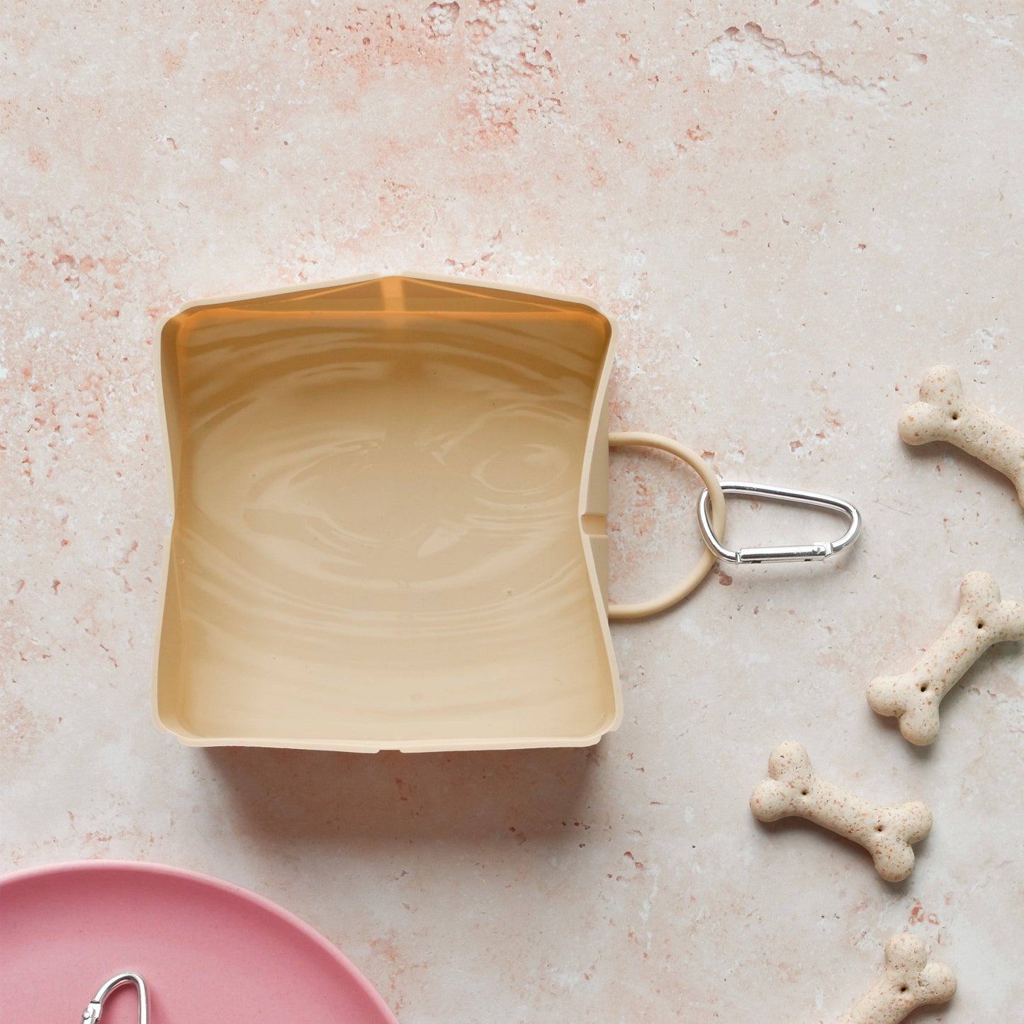 Bol de voyage pliable - Nude
