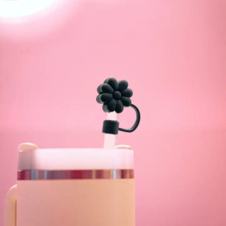 Couvre-paille - Fleur noire