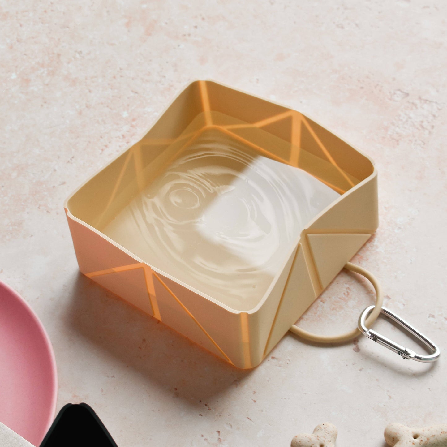 Bol de voyage pliable - Nude