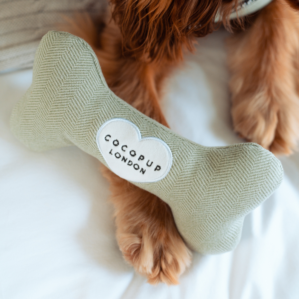 Jouet en os en tweed Sage