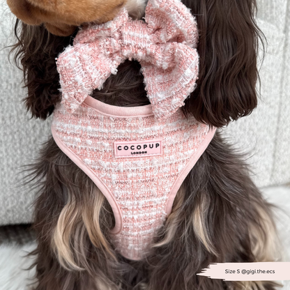 Grand nœud - Tweed Texturé Rose
