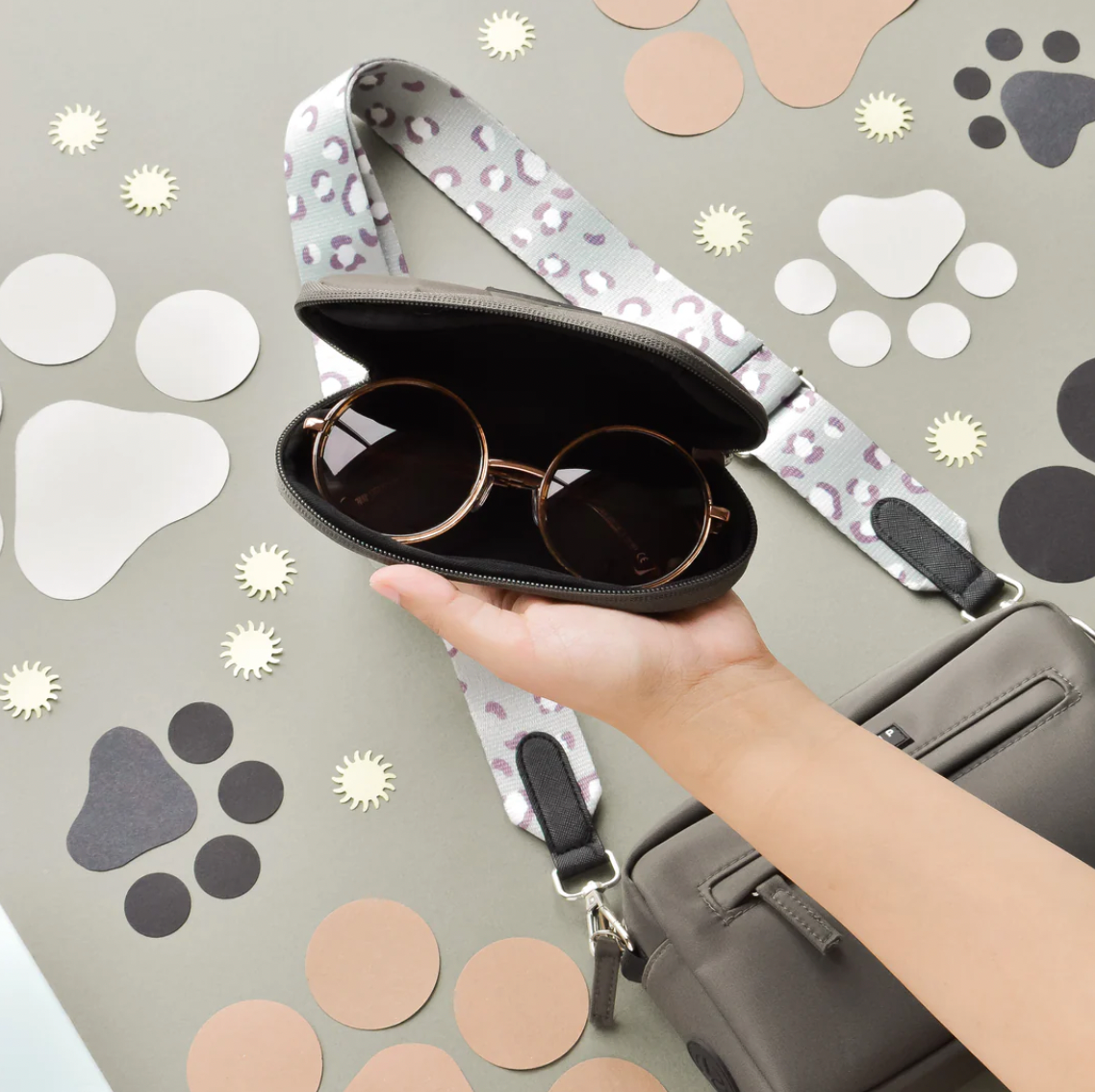 Étui à lunettes de soleil - Moka