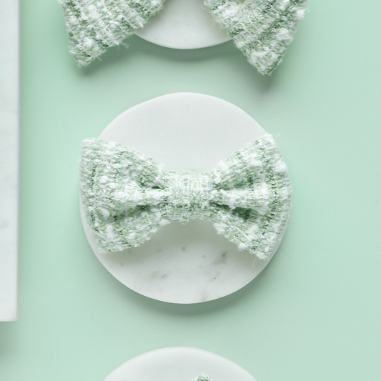Nœud papillon - Tweed texturé matcha
