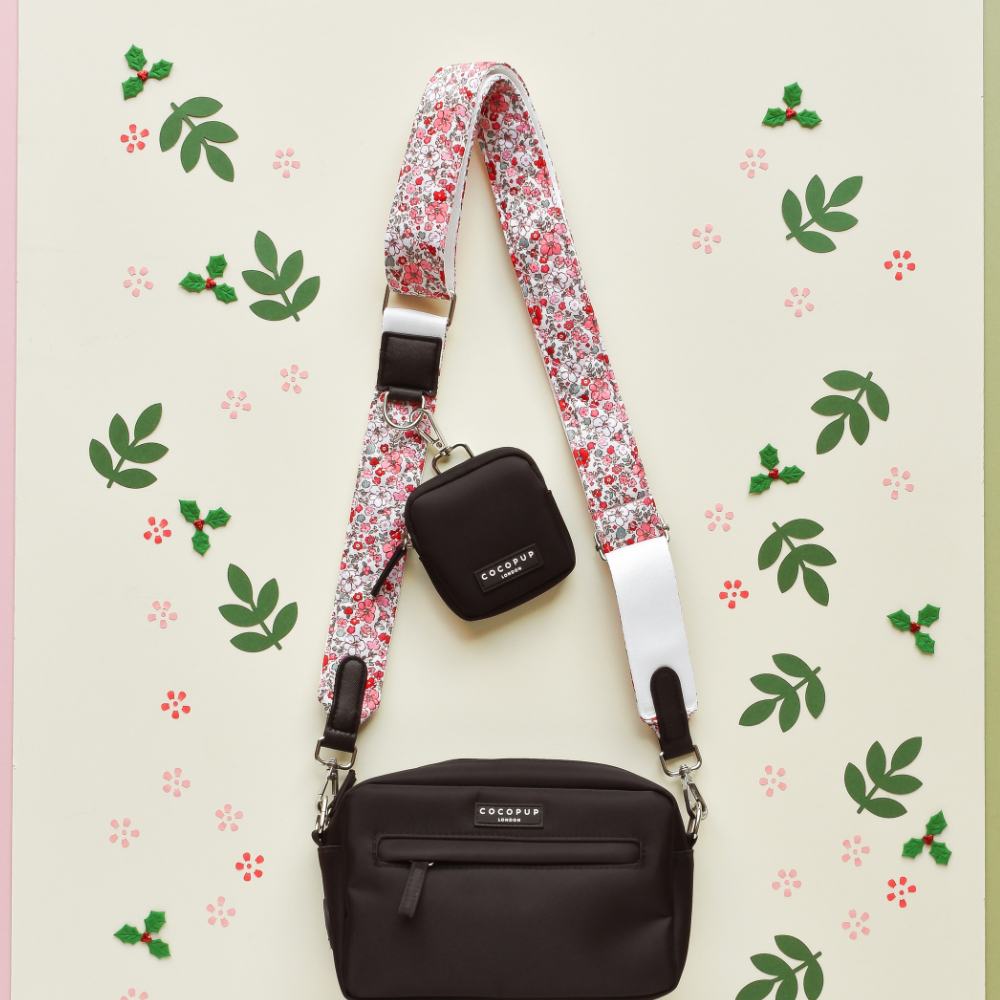 Bandoulière de sac - Fleurs matelassées