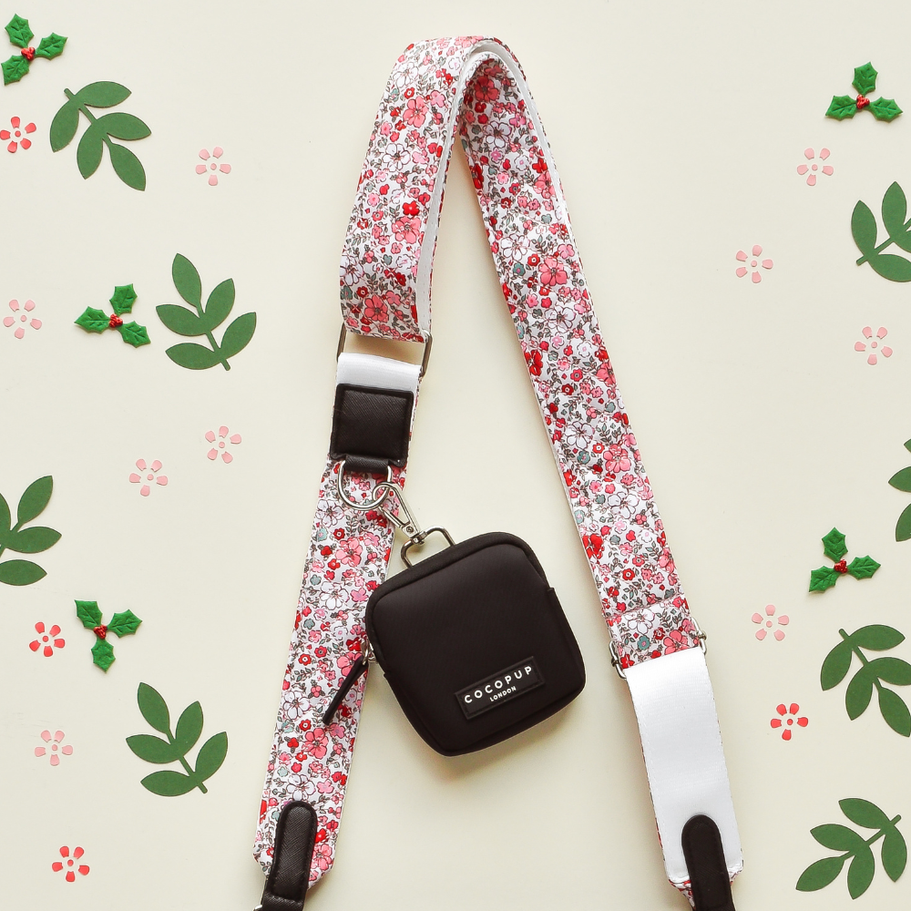 Bandoulière de sac - Fleurs matelassées