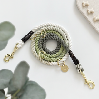 Laisse en corde à double extrémité - Vert pistache